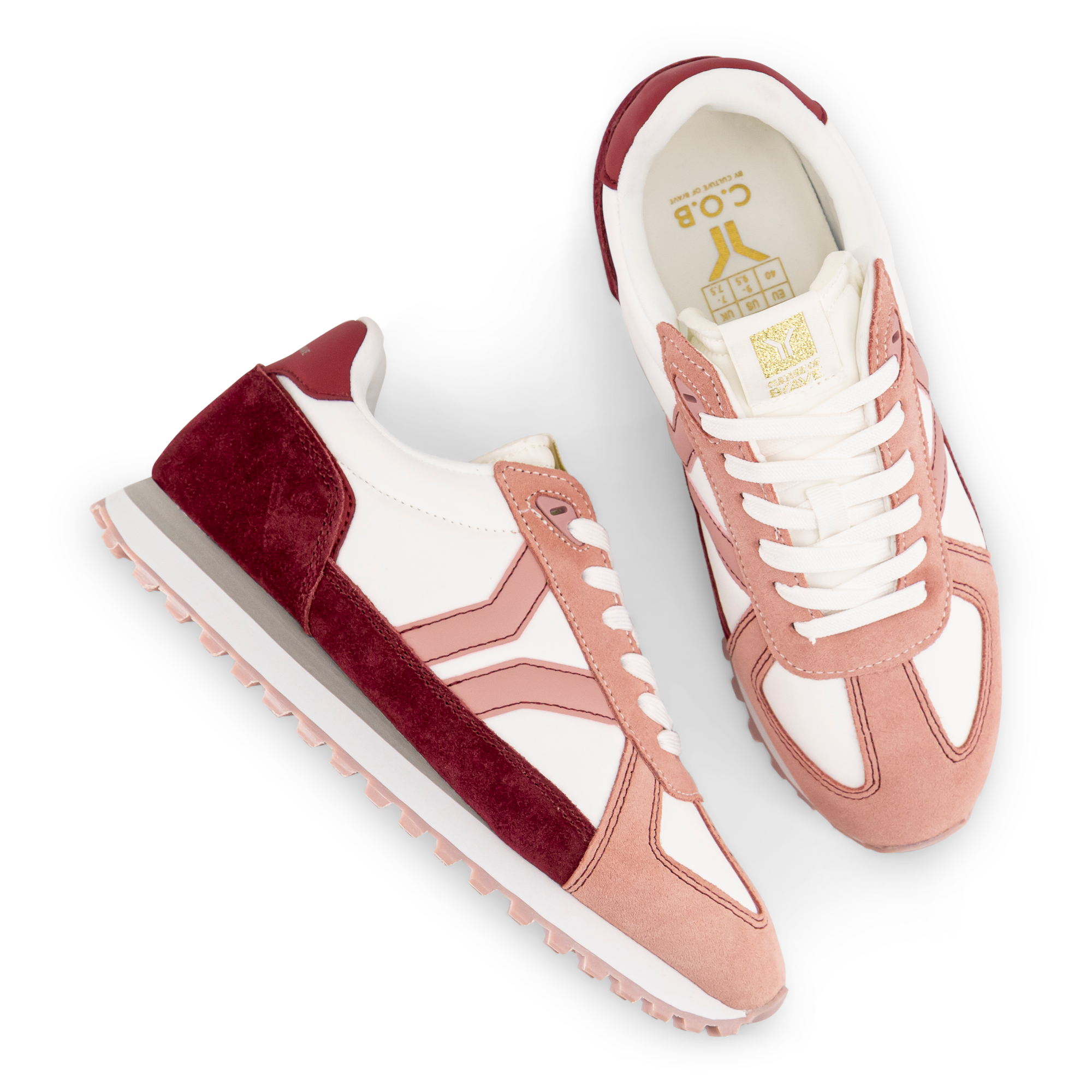 Joy Womens Sneaker in Pink-Cherry