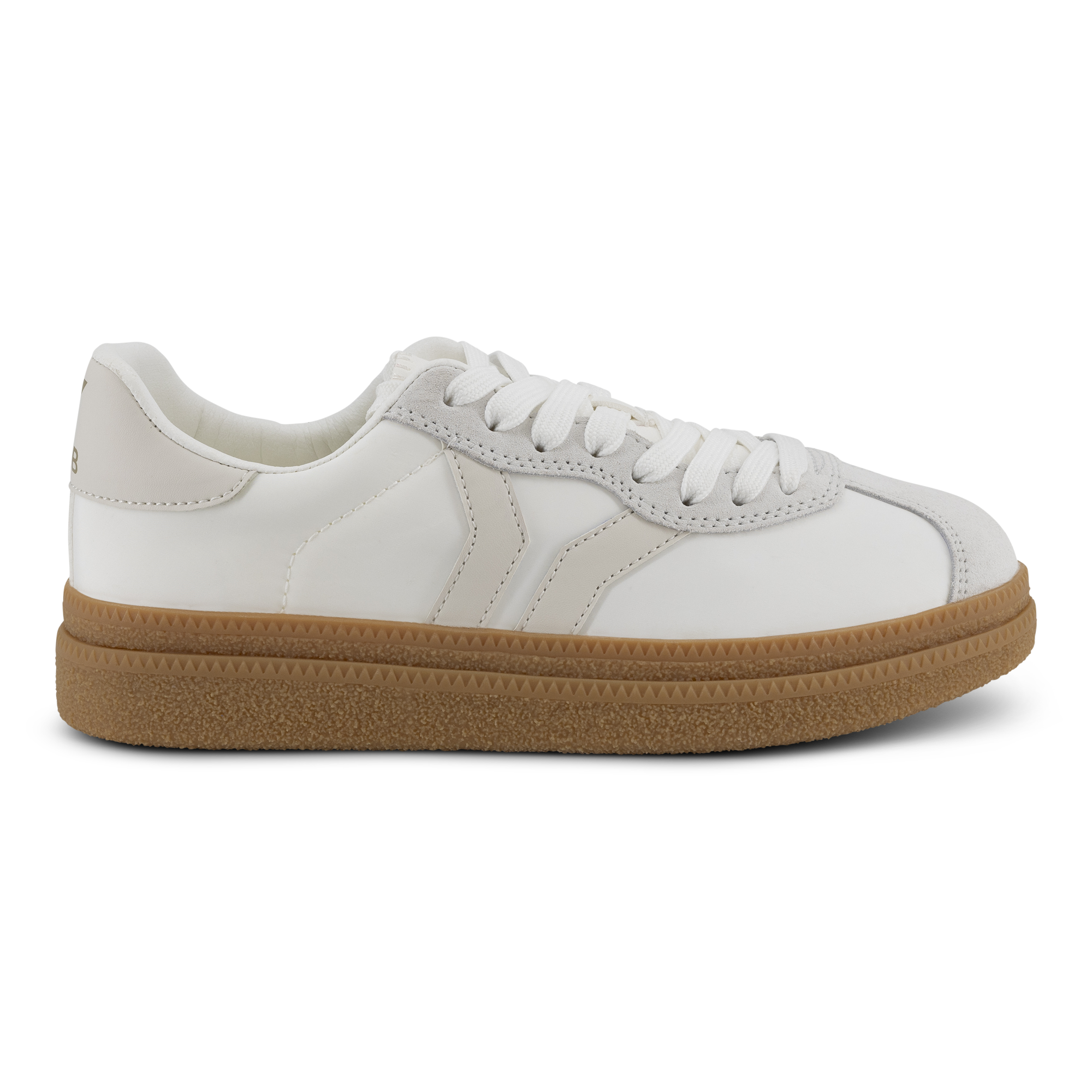 Believe Womens Sneaker in White with Ecru Wing