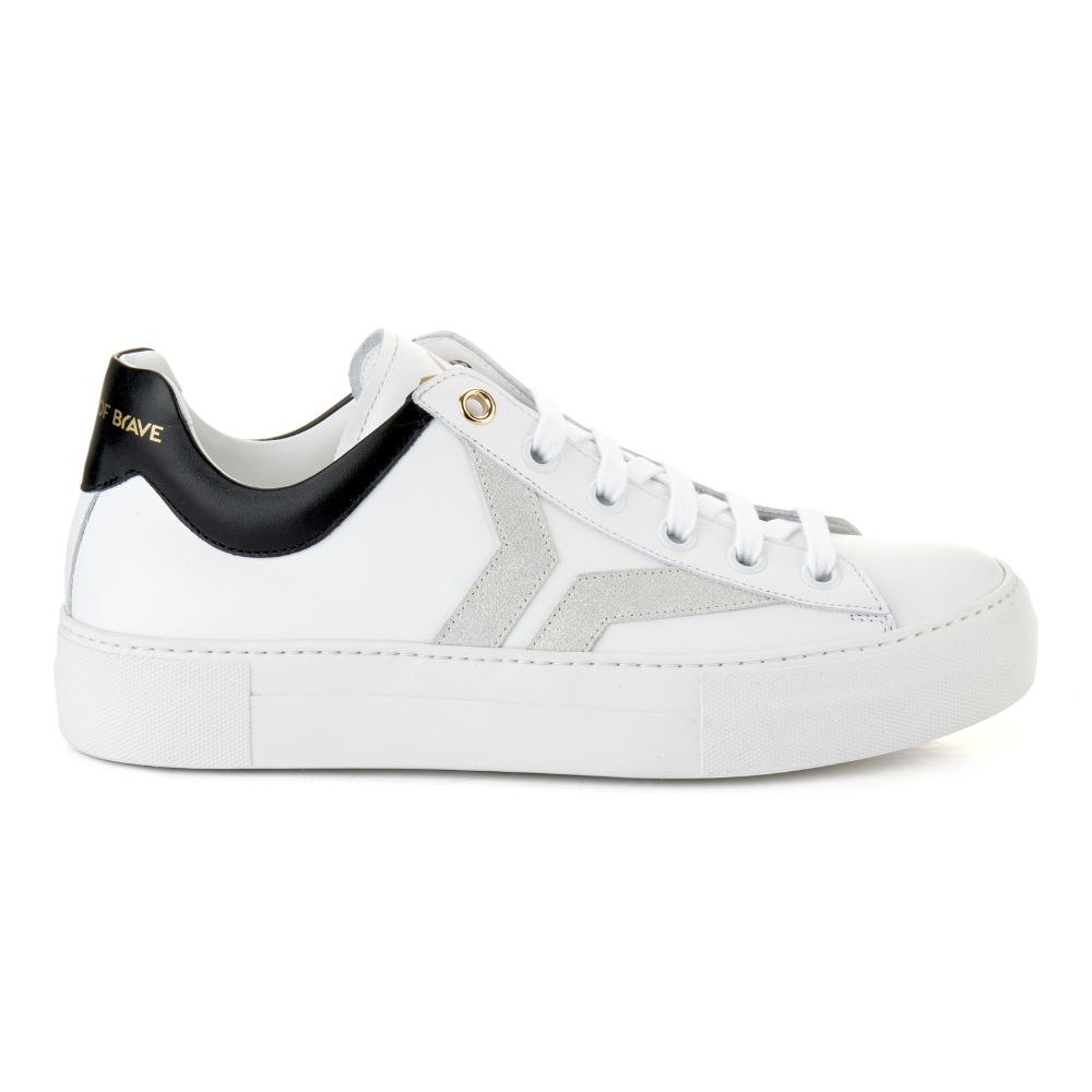 courage Courage Womens Low Cut White Leather Sneaker| Culture of Brave
