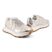 Hope Womens Sneaker in silver with silver wing