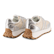 Hope Womens Sneaker in silver with silver wing