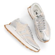 Hope Womens Sneaker in silver with silver wing