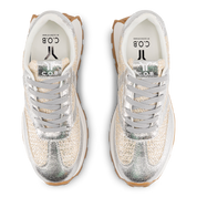 Hope Womens Sneaker in silver with silver wing