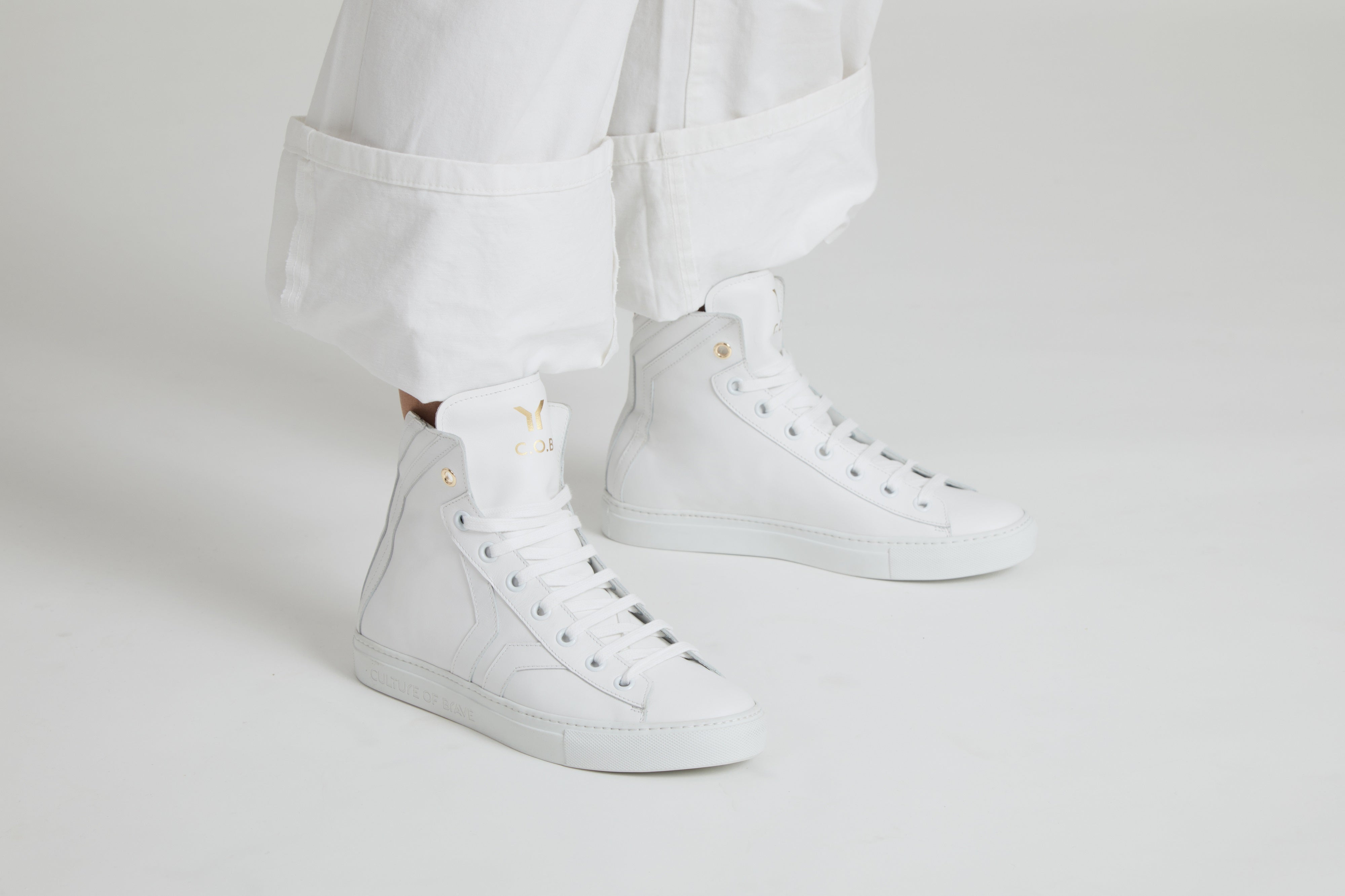 Women's Resilient – Mid Cut Leather Italian Sneakers | Culture of Brave