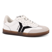 Fearless Womens Sneaker in white leather with black wing