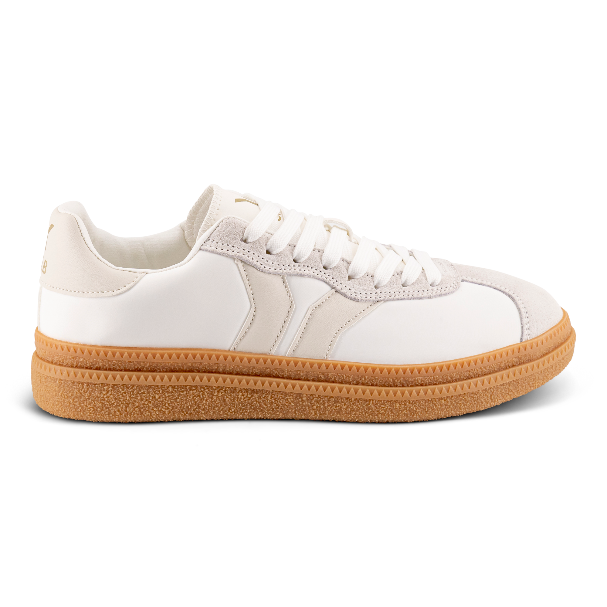 Believe Womens Sneaker in White with Ecru Wing