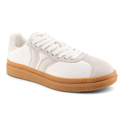 Believe Womens Sneaker in White with Ecru Wing