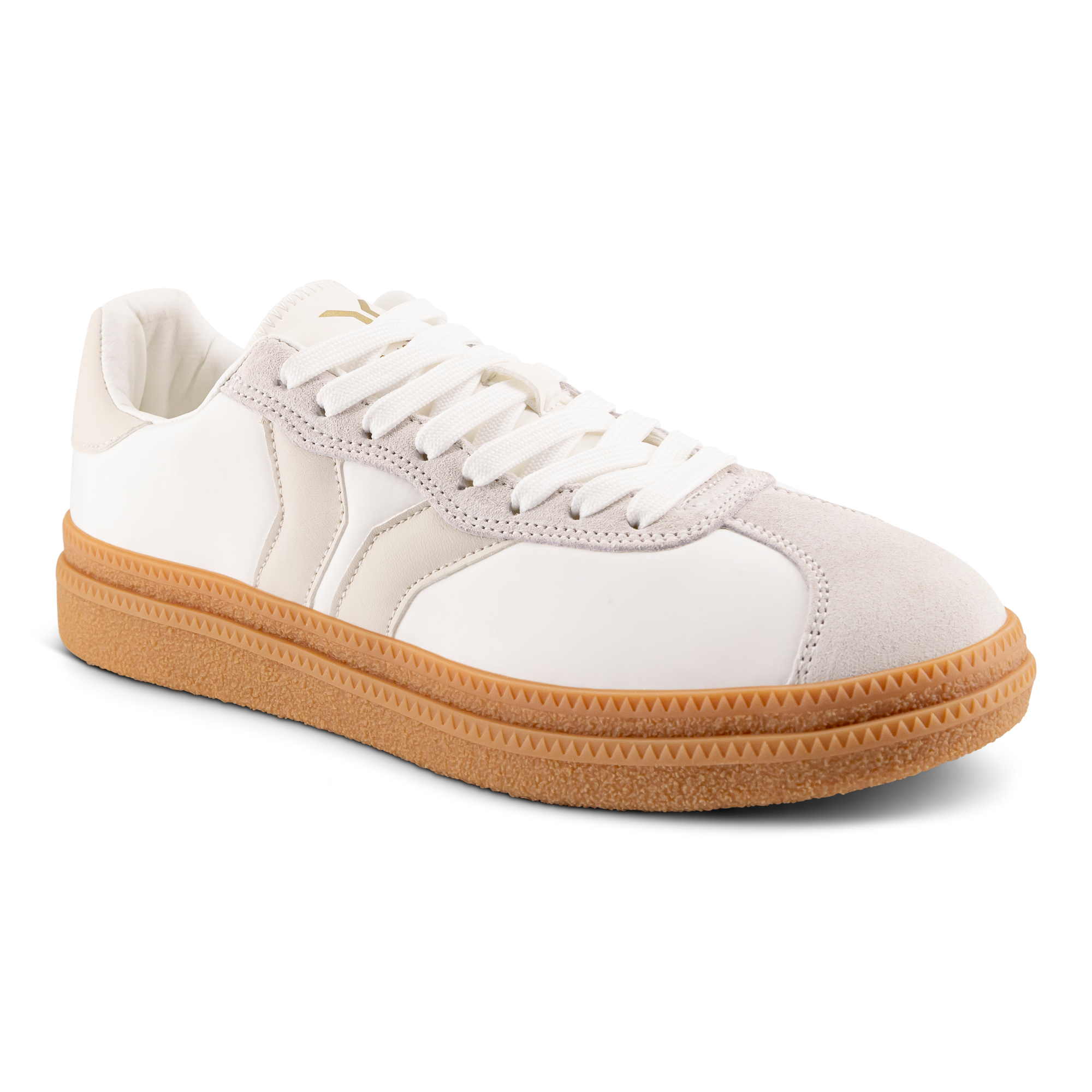 Believe Womens Sneaker in White with Ecru Wing