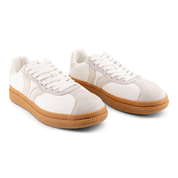 Believe Womens Sneaker in White with Ecru Wing