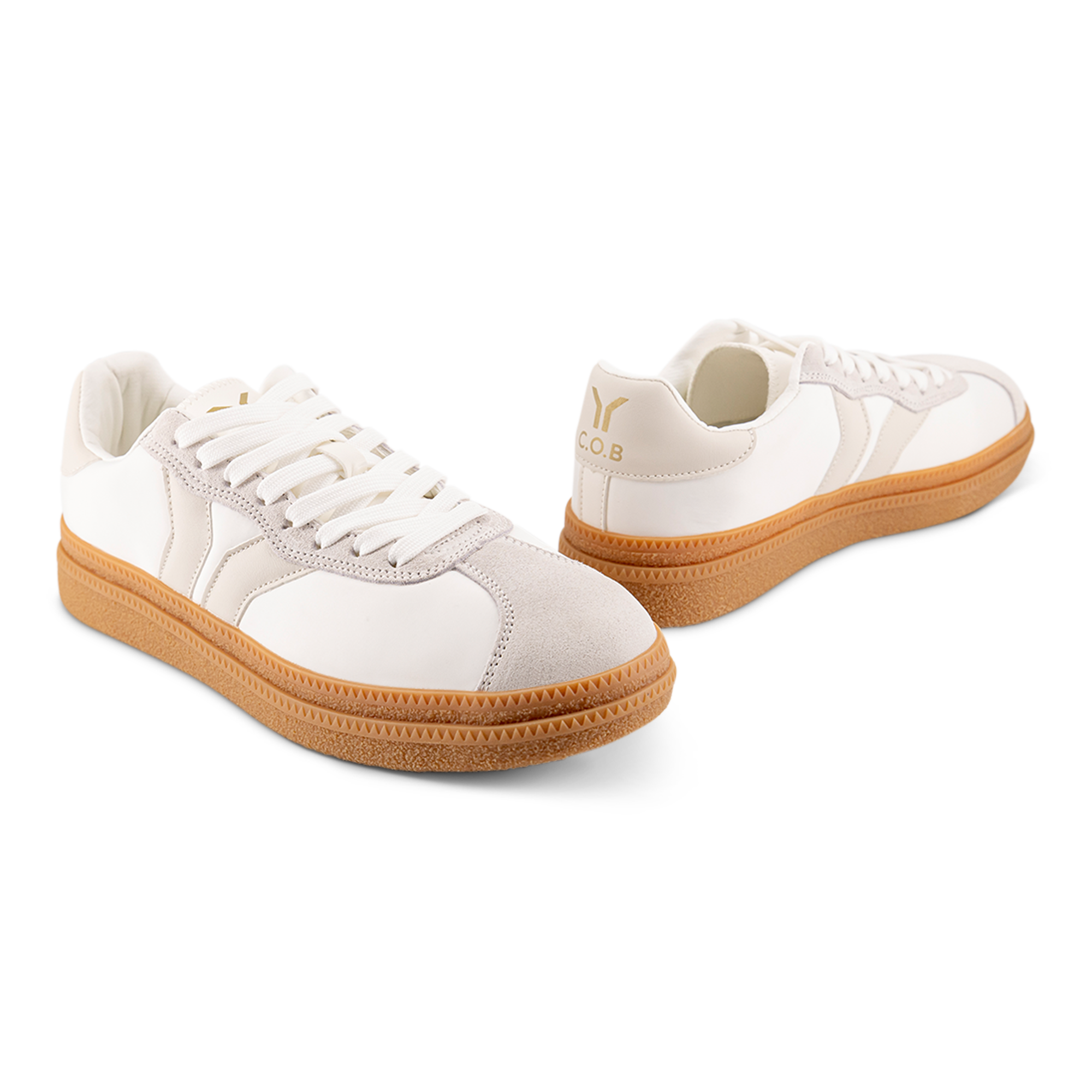 Believe Womens Sneaker in White with Ecru Wing