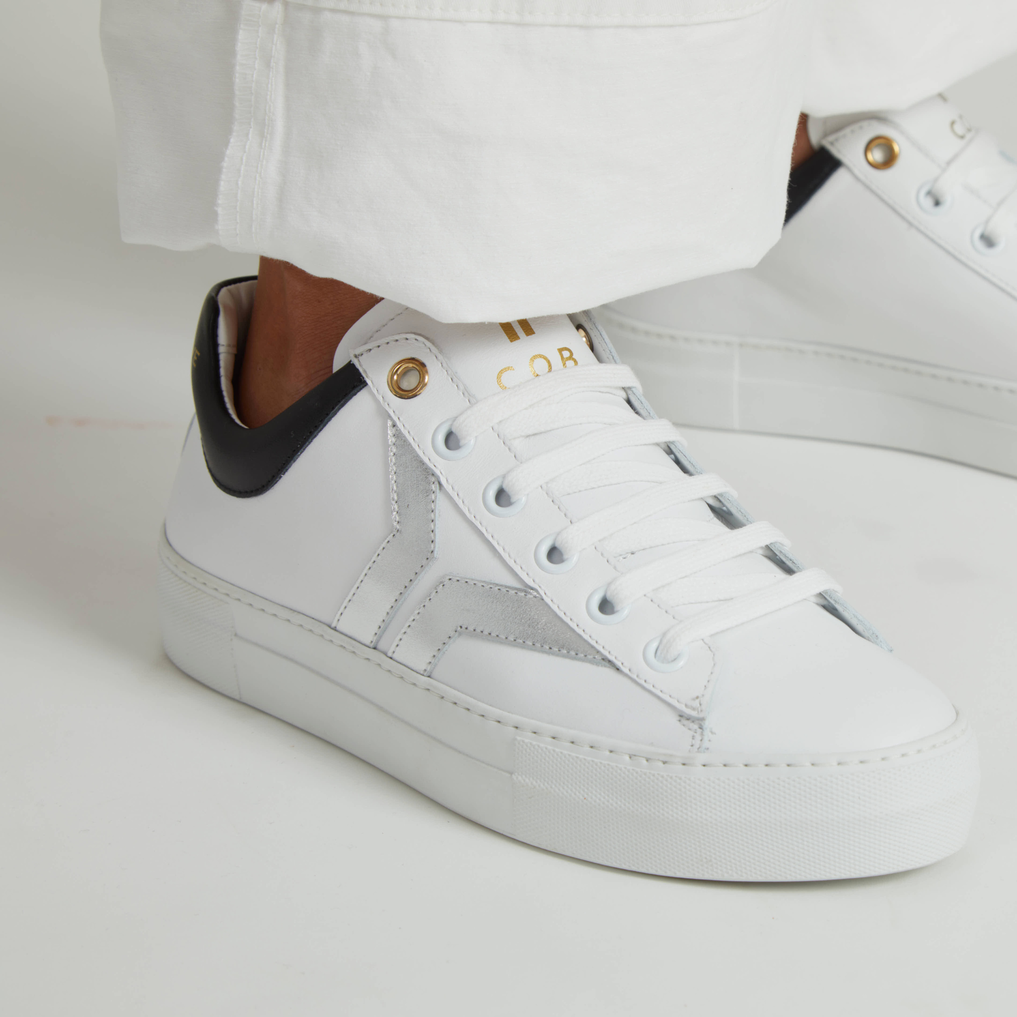 Courage Womens Low Cut White Leather Sneaker| Culture of Brave