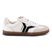 Fearless Womens Sneaker in white leather with black wing