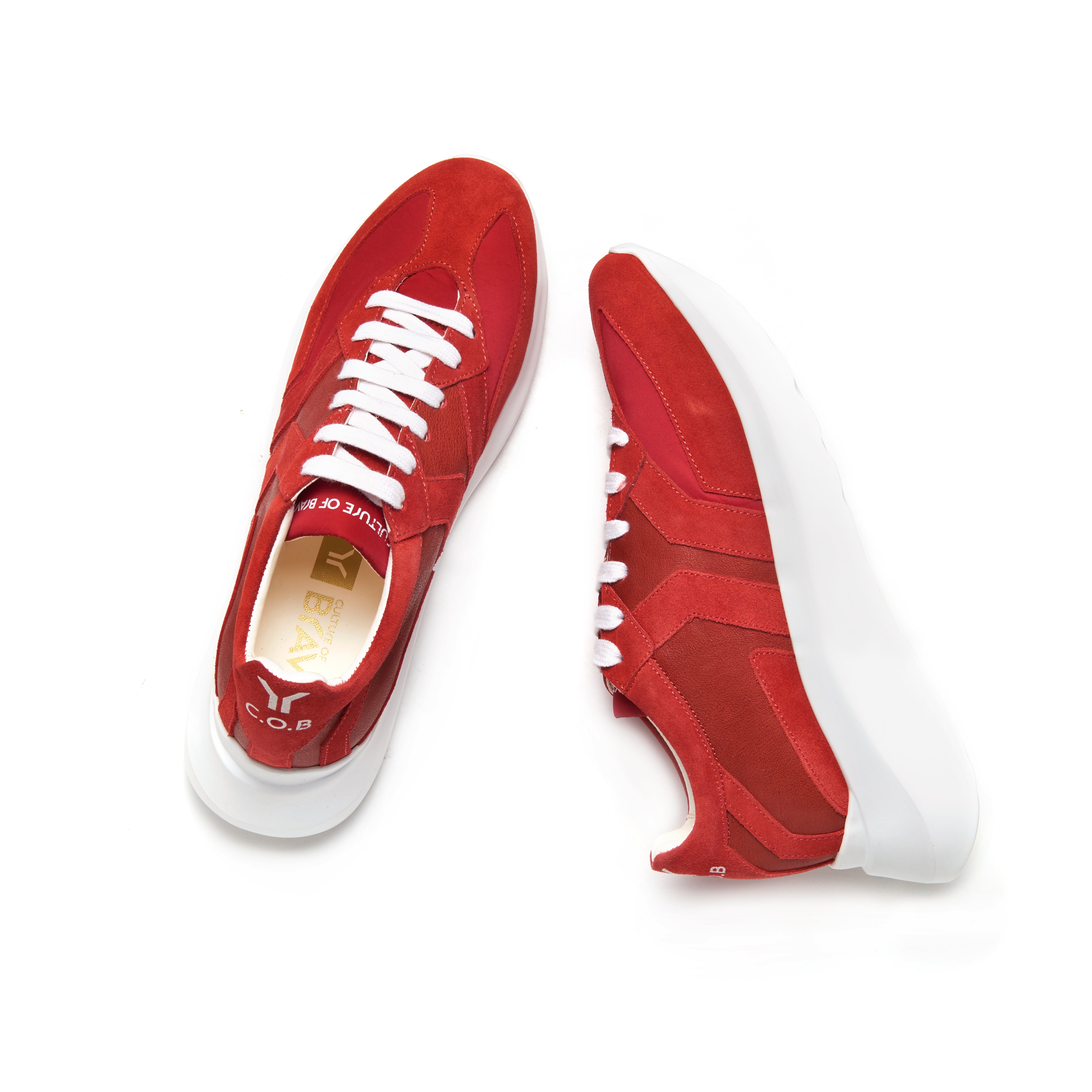 Free Soul_6 Women Red leather red wing low cut
