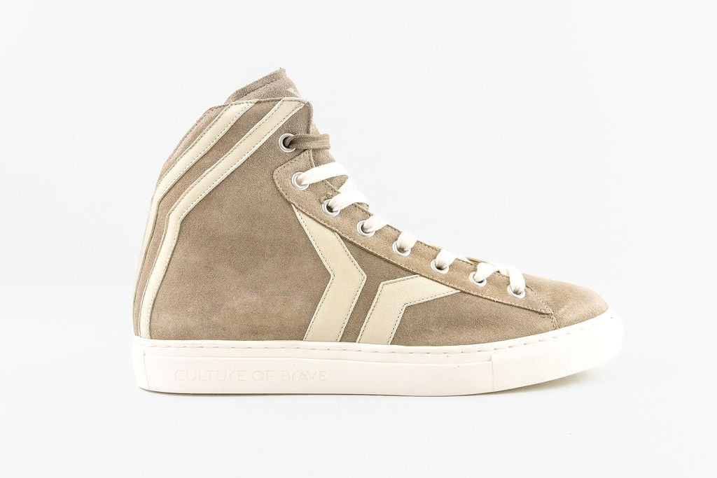 Resilient V9 Women Taupe suede leather beige wing mid cut