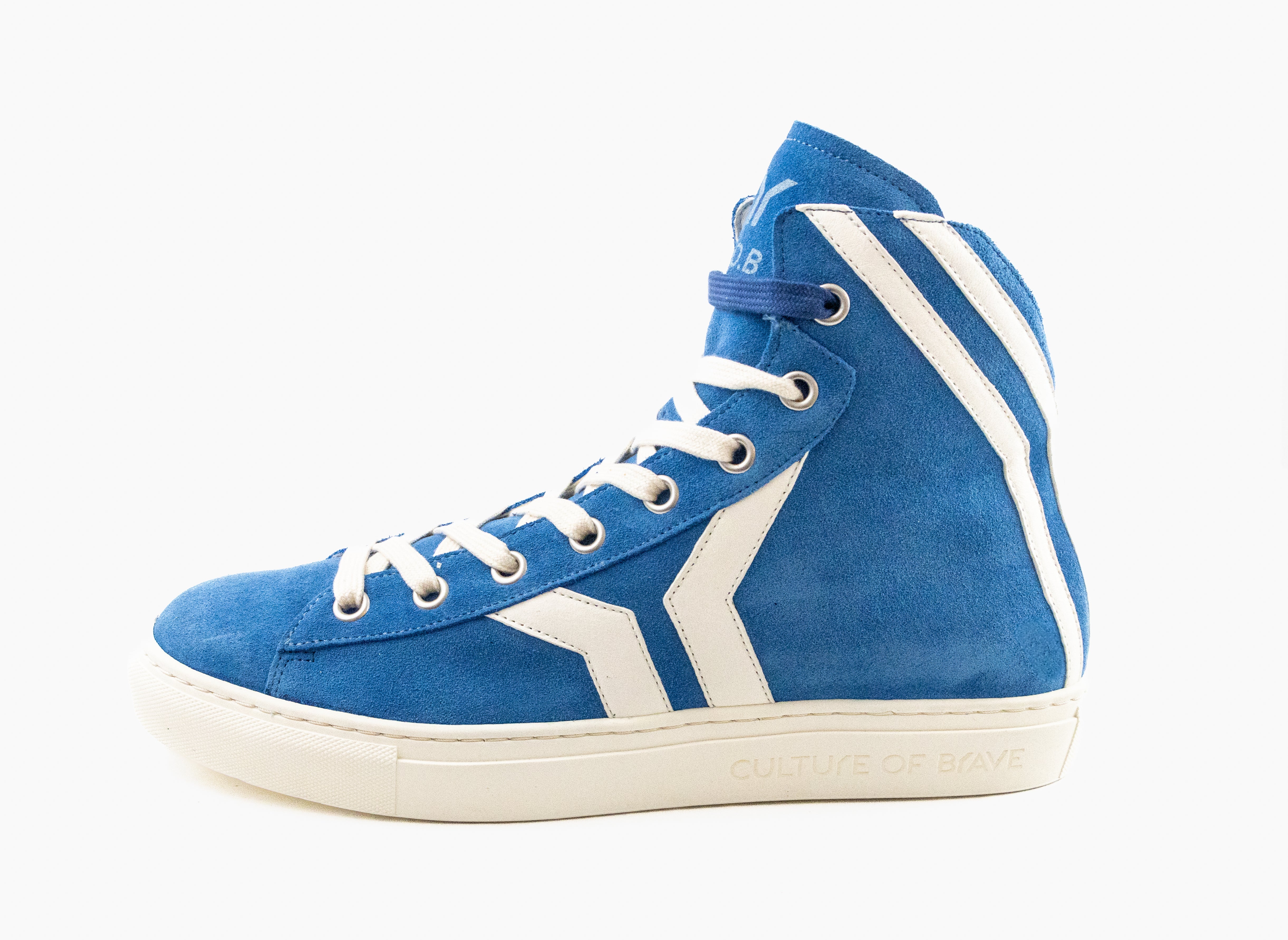 Resilient V12 Women Azulon blue suede leather white wing mid cut