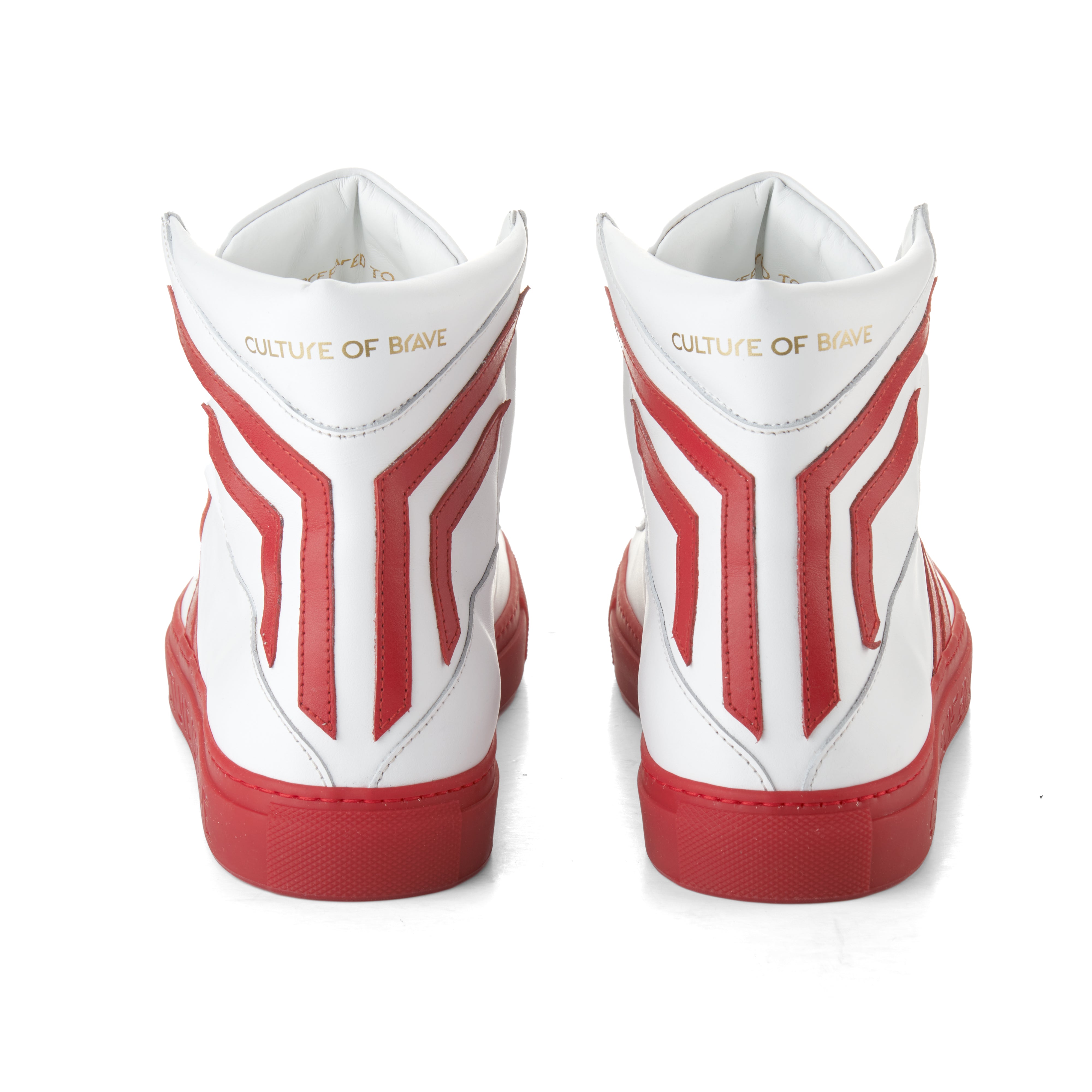 Prepared to Risk 23B Women White leather red wing red sole high cut