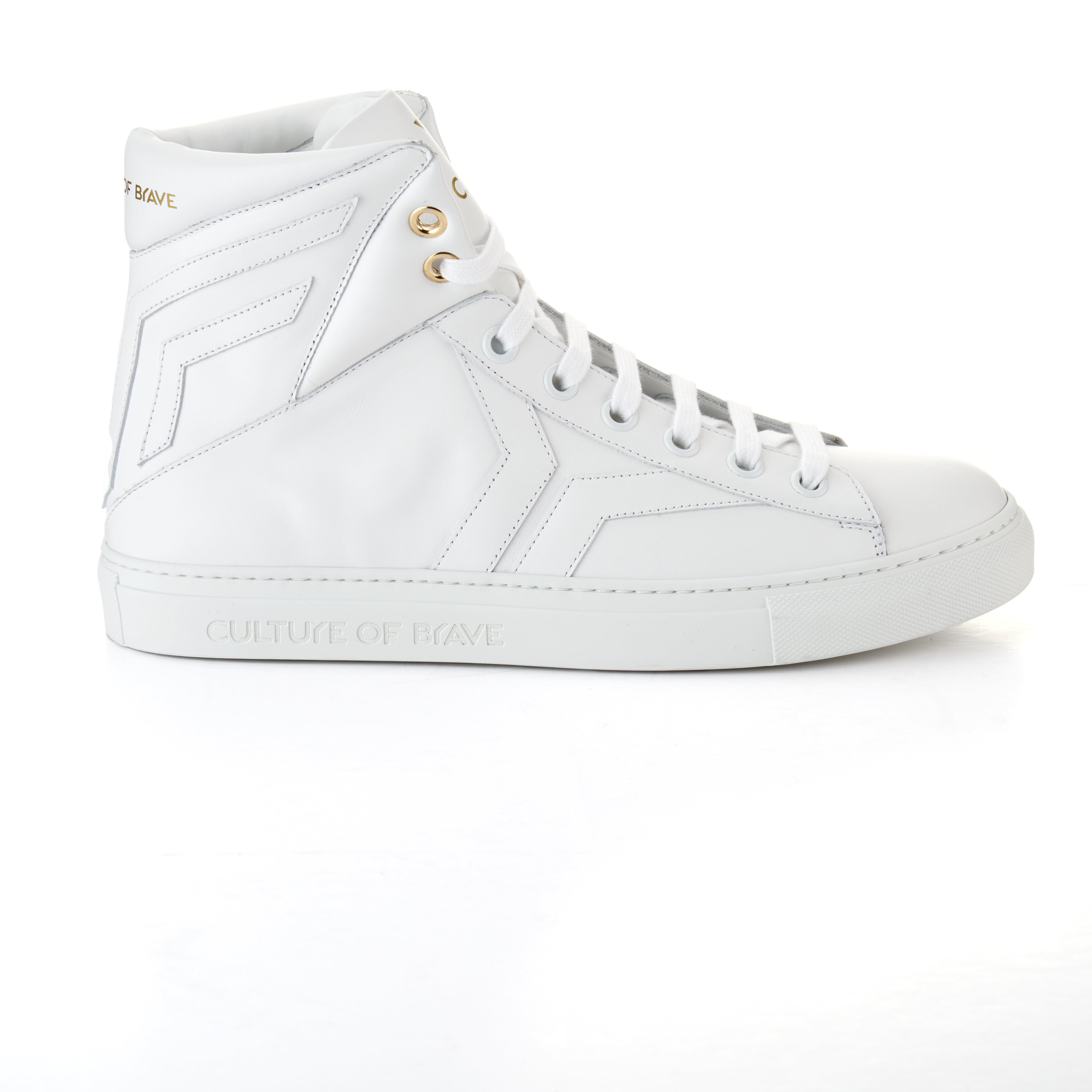 Prepared to Risk S20 Men White leather white wing high cut
