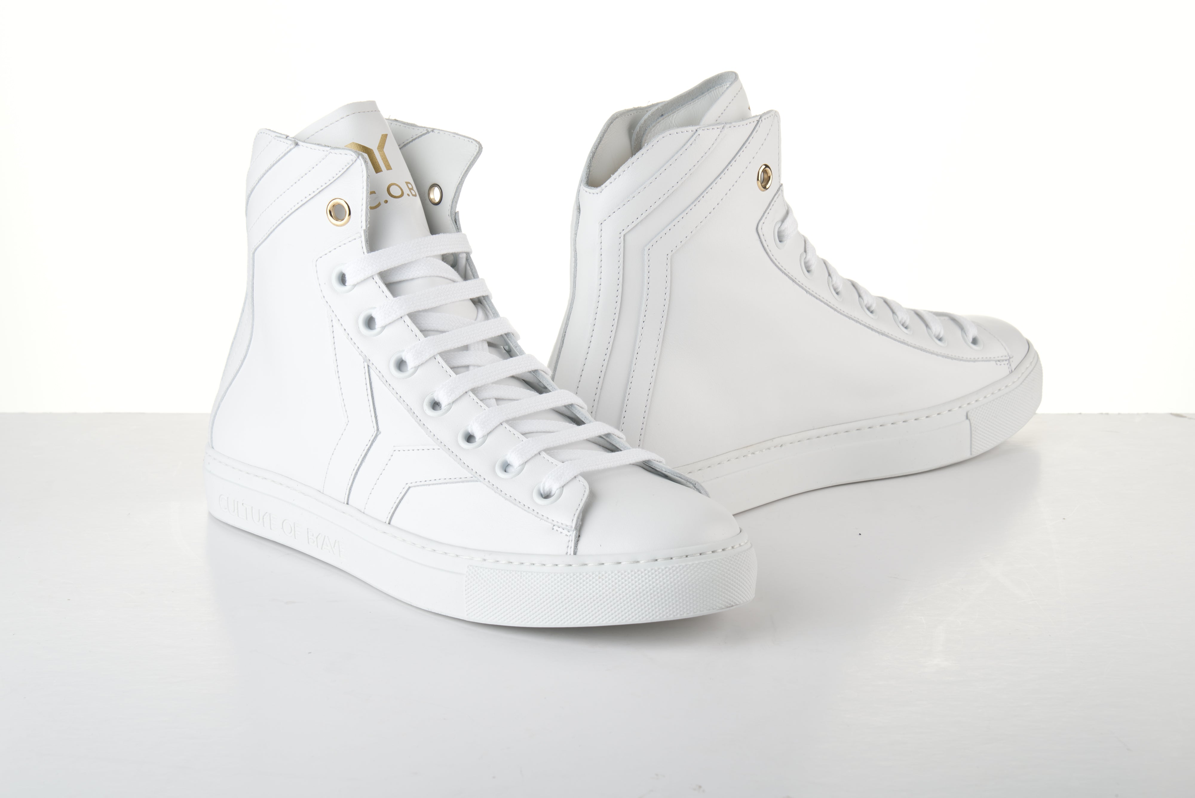 Resilient S13 Men White leather white wing mid cut
