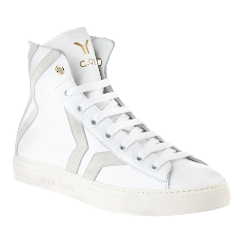 Resilient S17 Men White leather offwhite wing mid cut