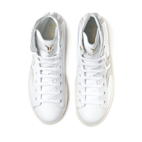 Resilient S17 Men White leather offwhite wing mid cut